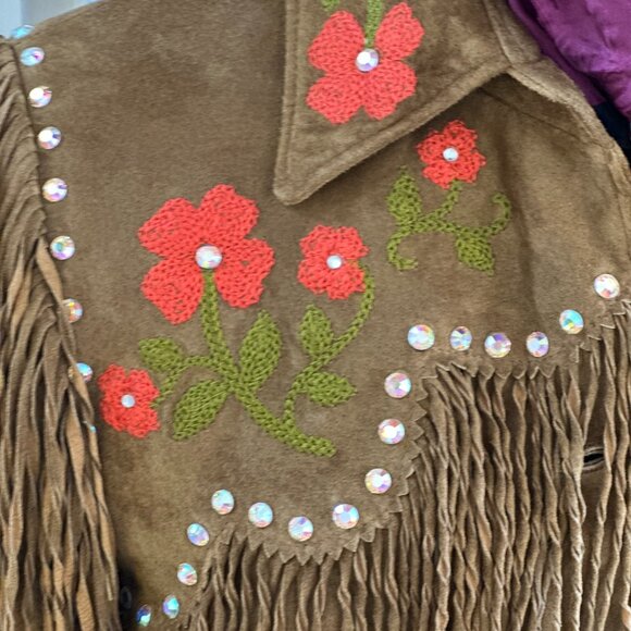Double D Ranch Fringed Suede Jacket S - Picture 3 of 7